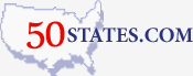 Fifty States with the united states cut out. 